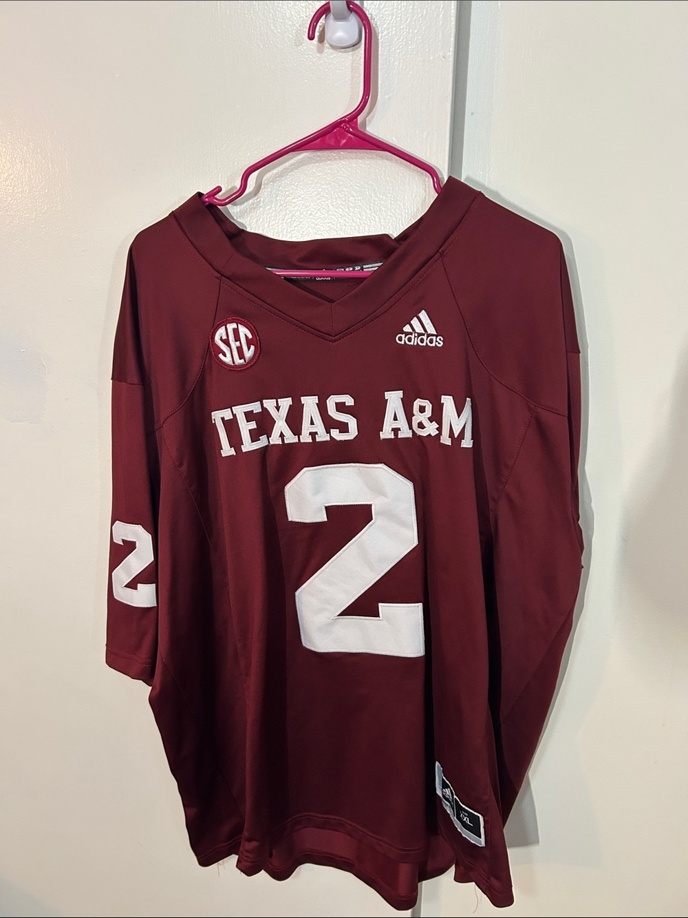 adidas Maroon Texas A&M Football Jersey #2